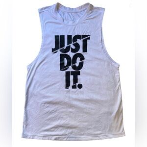 Nike White Dri-FIT Top with black Logo